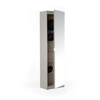See more information about the Mirrored Shoe Cabinet Mirrored 1 Door Shoe Cabinet Grey