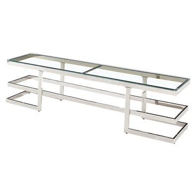 Merrion Tv Unit Stanless Steel Mirrored 1 Shelf
