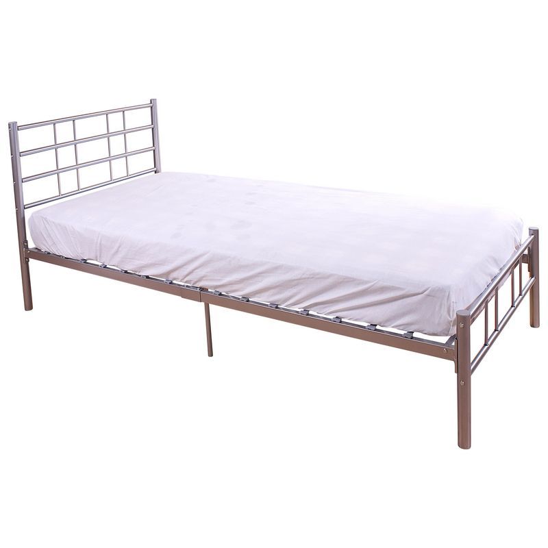 Morgan Single Bed Metal Grey 3 x 6ft