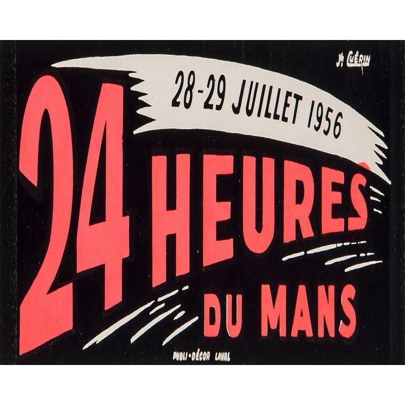 Vintage 25 Heures Du Mans Sign Metal Wall Mounted - 25cm