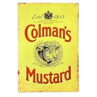 See more information about the Coleman's Mustard Sign Metal Wall Mounted - 41cm