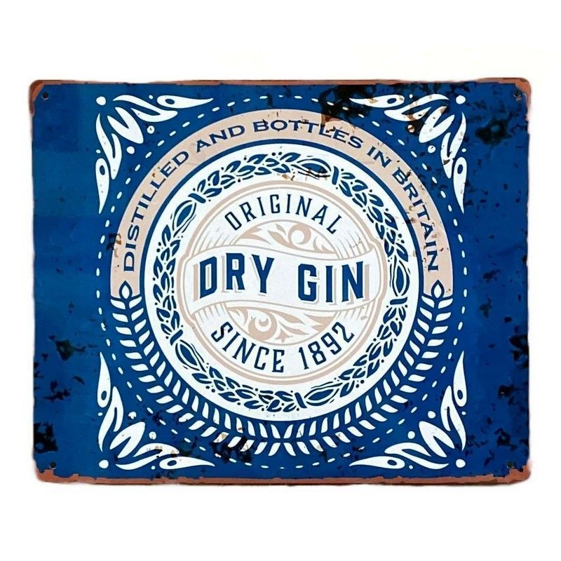 London Dry Gin Sign Metal Wall Mounted - 40cm