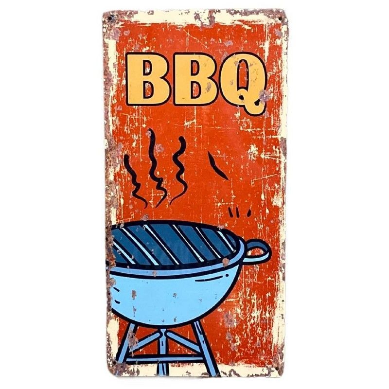 Bbq Sign Metal Wall Mounted - 30cm