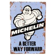 See more information about the Vintage Michelin Man Sign Metal Wall Mounted - 41cm