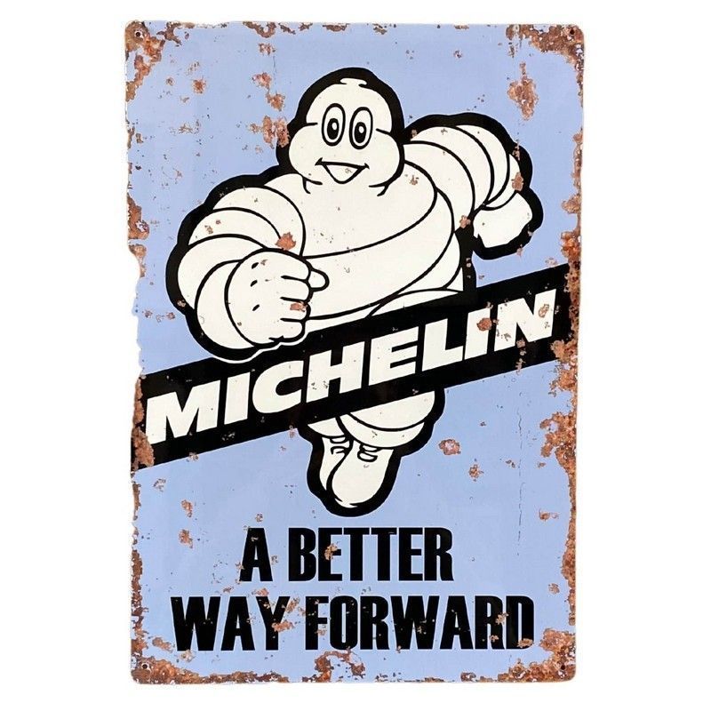 Vintage Michelin Man Sign Metal Wall Mounted - 41cm
