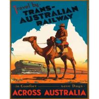 See more information about the Vintage Trans-Australian Railway Sign Metal Wall Mounted - 40cm