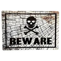 See more information about the Beware Sign Metal Wall Mounted - 41cm