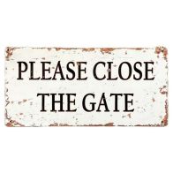 See more information about the Please Close The Gate Sign Metal Wall Mounted - 30cm