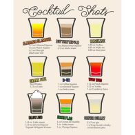 See more information about the Vintage Cocktail Shot Recipes Sign Metal Wall Mounted - 42cm