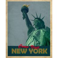 See more information about the Vintage Come Visit New York Sign Metal Wall Mounted - 42cm