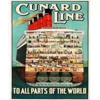 See more information about the Vintage Cunard Line Sign Metal Wall Mounted - 42cm