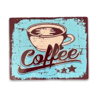 See more information about the Vintage Coffee Sign Metal Wall Mounted - 27cm