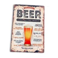 See more information about the Vintage How To Order A Beer Around The World Sign Metal Wall Mounted - 42cm