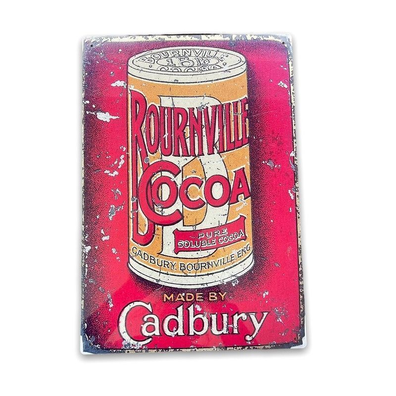 Vintage Cadbury Bournville Sign Metal Wall Mounted - 42cm