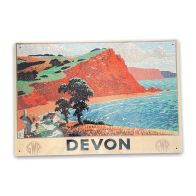 See more information about the Vintage Great Western Railway Devon Sign Metal Wall Mounted - 42cm