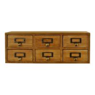 See more information about the Wood Organiser 6 Drawers 36cm - Natural