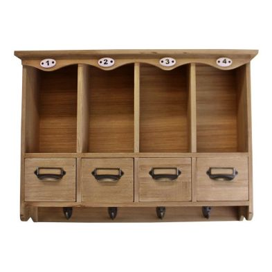 Product photograph of Classic Shelving Unit Wood Natural 2 Shelves from QD stores