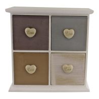 See more information about the Wood Organiser 4 Drawers 26cm - Multi Coloured
