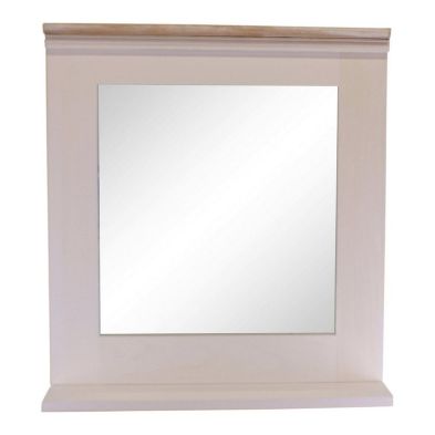 Product photograph of Natural Wall Mirror Wood Off-white 60cm from QD stores