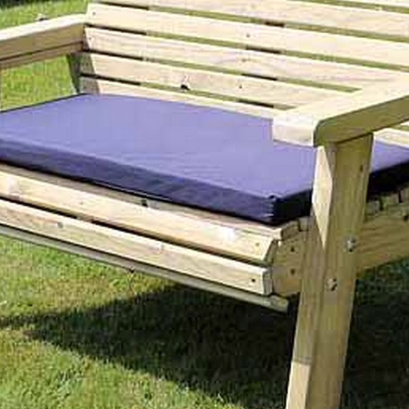 Essentials Garden Cushion by Croft - 2 Seats Blue Cushions