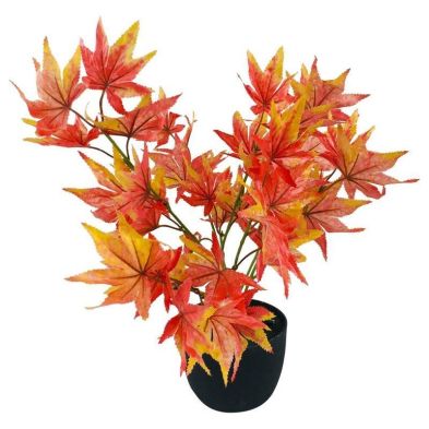 Product photograph of Maple Tree Artificial Plant Red - 55cm from QD stores