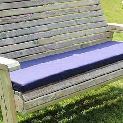 Blue Garden 3 Seat Bench Cushion For Timber Croft Benches