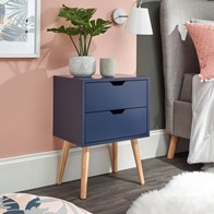 See more information about the Nyborg Bedside Table Blue 2 Drawers