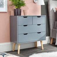 See more information about the Nyborg Tall Chest of Drawers Dark Grey 4 Drawers