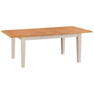 Product photograph of Aurora Mist Extending Dining Table Oak Light Grey 120cm from QD stores