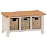 See more information about the Aurora Mist Hall Bench 3 Basket Drawers