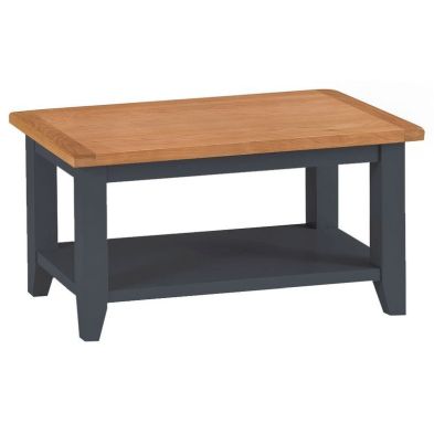 Product photograph of Aurora Midnight Coffee Table Oak 1 Shelf from QD stores