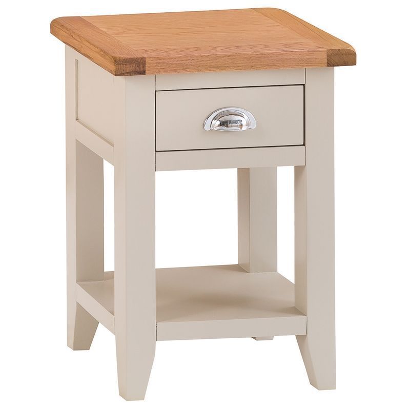 Aurora Mist Side Table With Drawer