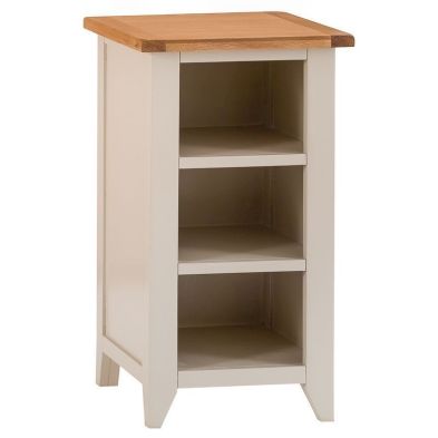 Product photograph of Aurora Mist Bookcase Oak Light Grey 3 Shelves from QD stores
