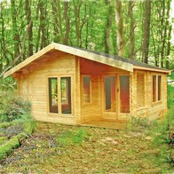 See more information about the Shire New Forest 19' 7" x 12' 9" Apex Log Cabin - Premium 44mm Cladding Tongue & Groove