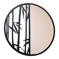 See more information about the Bamboo Wall Mirror Metal Black 40cm
