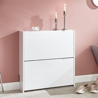 See more information about the Narrow Shoe Cabinets High Gloss 2 Door Shoe Cabinet White