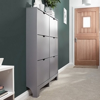 See more information about the Narrow Shoe Cabinets 6 Door Shoe Cabinet Grey