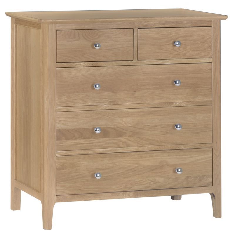 Bayview Oak Chest Of 5 Drawers