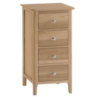 See more information about the Bayview Oak Narrow Chest Of 4 Drawers