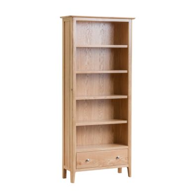 Product photograph of Bayview Large Bookcase Oak 5 Shelf from QD stores