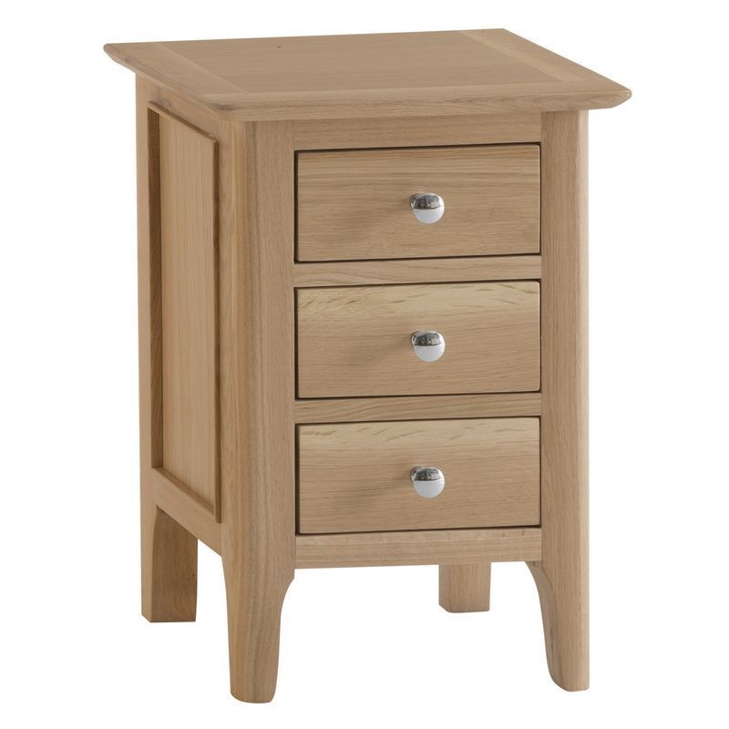 Bayview Bedside Oak 3 Drawers Small