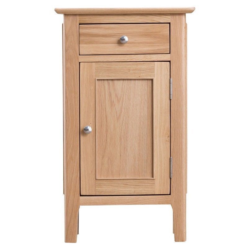 Bayview Small Cabinet Oak 1 Door 1 Drawer