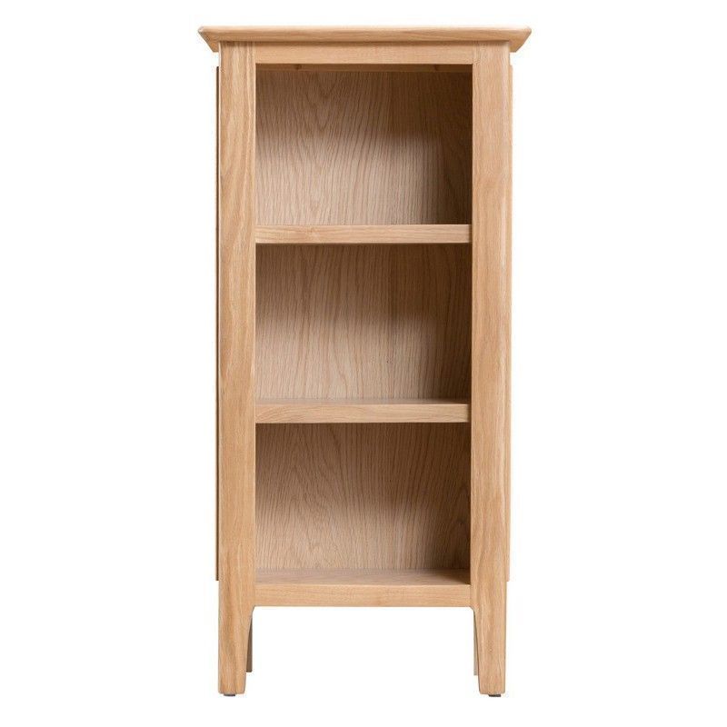 Bayview Small Narrow Bookcase Oak 3 Shelf