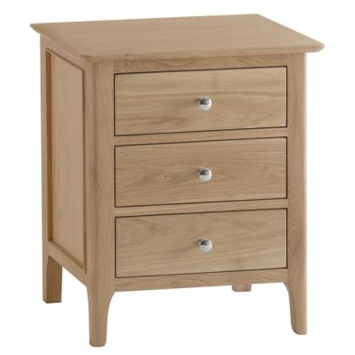 Product photograph of Bayview Bedside Oak 3 Drawers Extra Large from QD stores