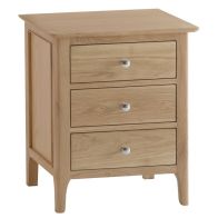 See more information about the Bayview Bedside Oak 3 Drawers Extra Large