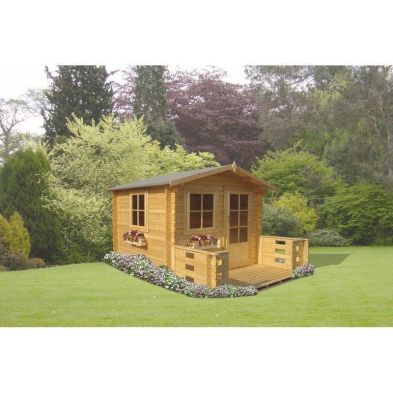 Product photograph of Shire Norwood 9 9 X 11 9 Apex Log Cabin - Premium 44mm Cladding Tongue Groove from QD stores