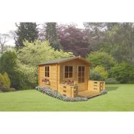 See more information about the Shire Norwood 7' 10" x 7' 10" Apex Log Cabin - Premium 28mm Cladding Tongue & Groove