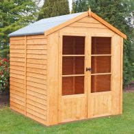 See more information about the Shire Oatland 6' x 6' 1" Apex Summerhouse - Budget Dip Treated Overlap