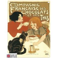 See more information about the Vintage Compagnie Francaise Chocolats Sign Metal Wall Mounted - 45cm