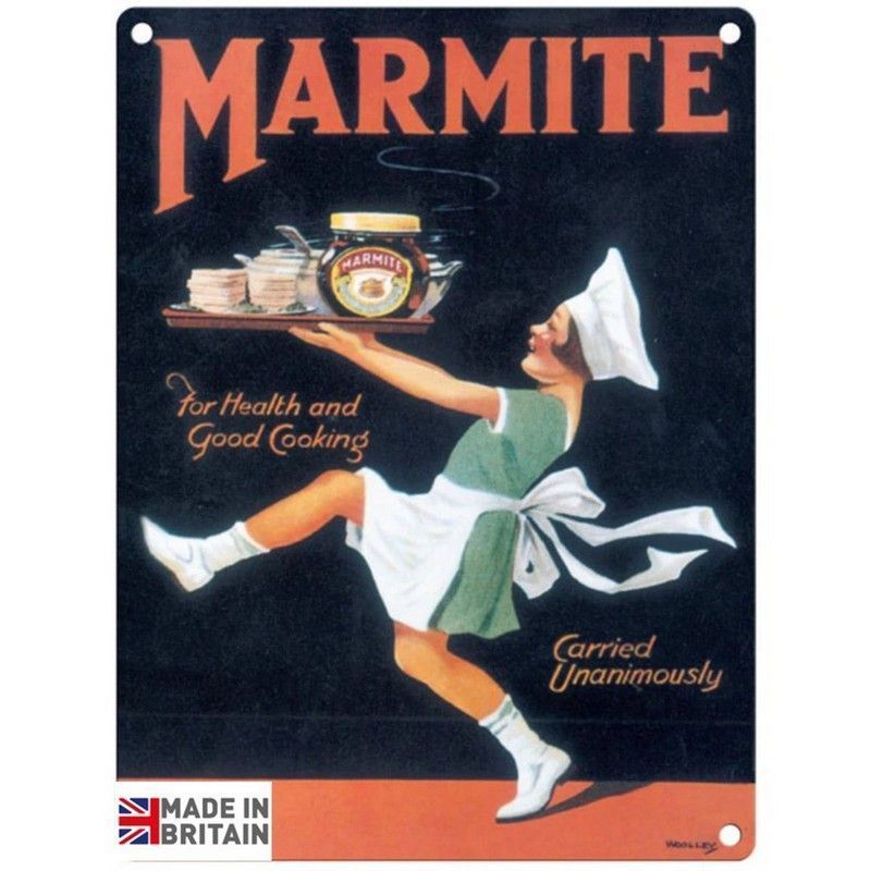 Vintage Marmite Sign Metal Wall Mounted - 45cm